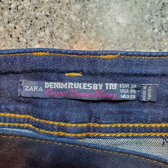 Zara Denim Rules by TRF Baggy Dark Blue Jeans High Rise - Picture 3 of 11